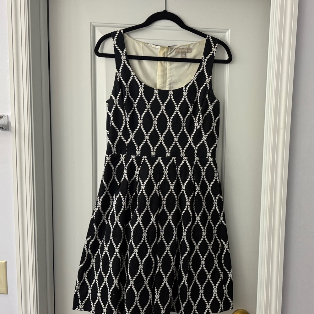 Banana Republic Black and White Geometric Mini Dress